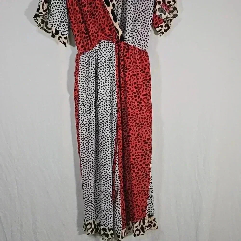 Umgee Animal Print Sheer Romper Size Medium - Picture 3 of 7